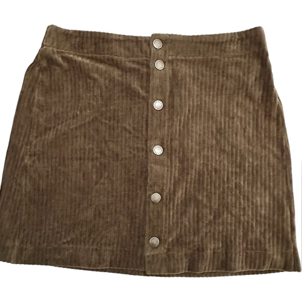 Z Supply forest green corduroy mini skirt with metal buttons  NWT size M